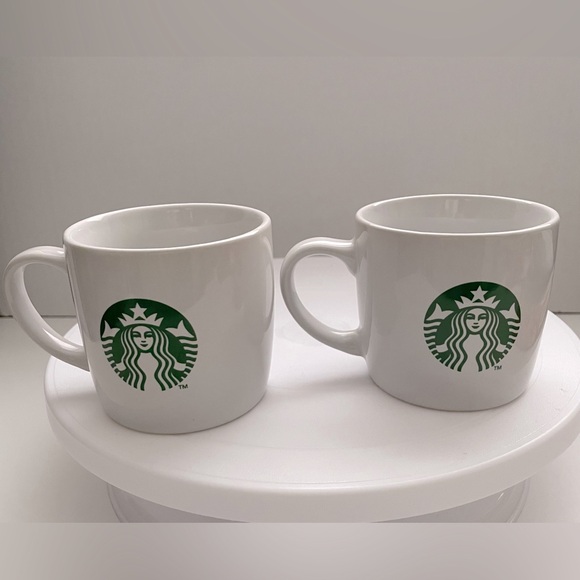 Starbucks Logo White Coffee Mug/Cups Set 7.8oz/230ml - Picture 1 of 6
